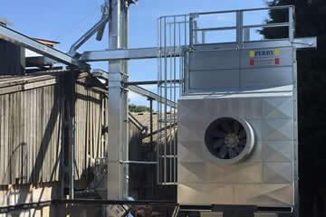 Continuous flow grain driers